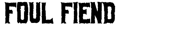 Foul Fiend font