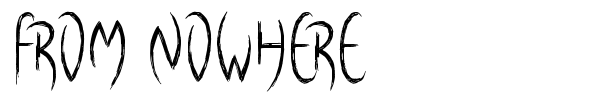 From Nowhere font