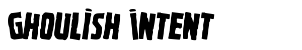Ghoulish Intent font