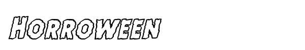 Horroween font preview