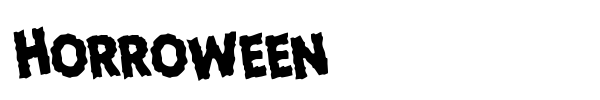 Horroween font preview