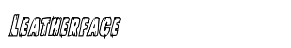 Leatherface font preview