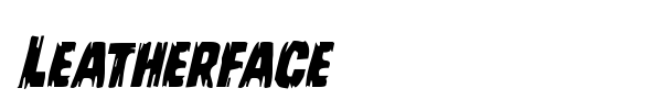 Leatherface font preview