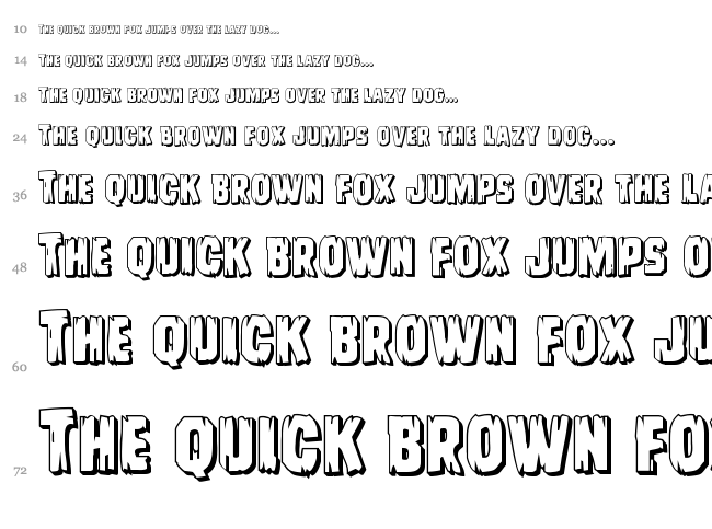 Leatherface font waterfall