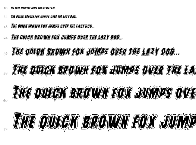 Leatherface font waterfall
