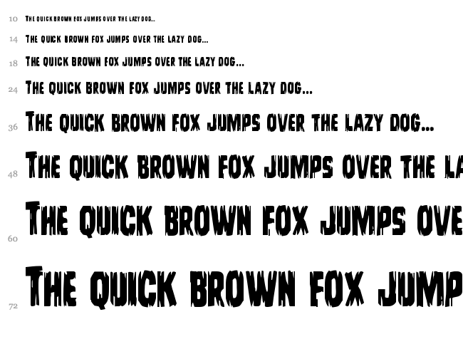 Leatherface font waterfall