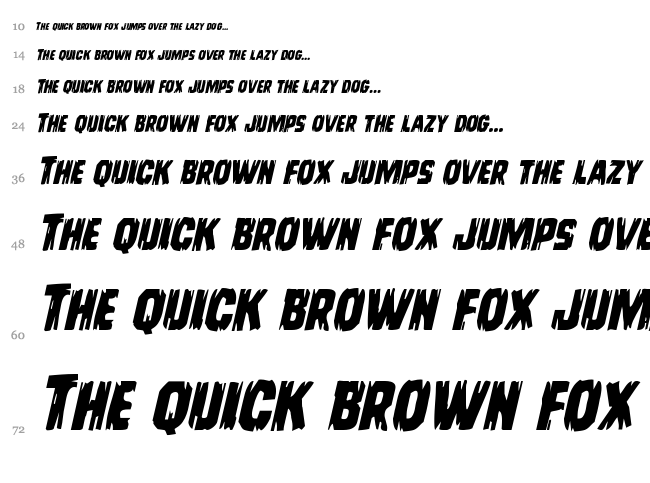 Leatherface font waterfall