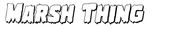Marsh Thing font preview