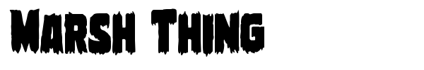 Marsh Thing font preview
