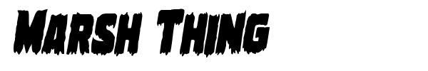 Marsh Thing font preview