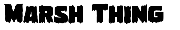 Marsh Thing font preview