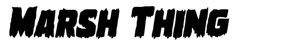 Marsh Thing font preview