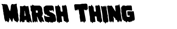 Marsh Thing font preview