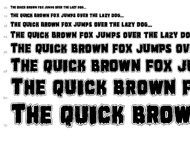 Marsh Thing font waterfall