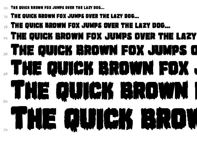 Marsh Thing font waterfall