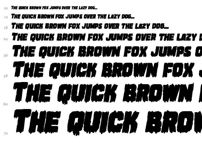 Marsh Thing font waterfall