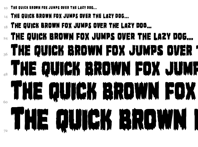 Marsh Thing font waterfall