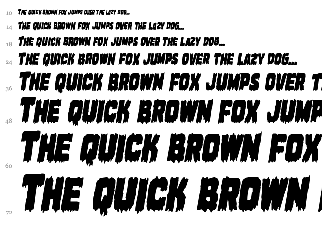 Marsh Thing font waterfall