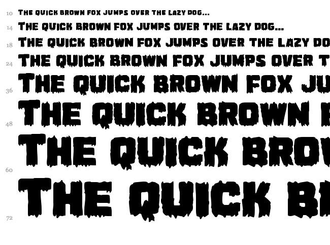 Marsh Thing font waterfall