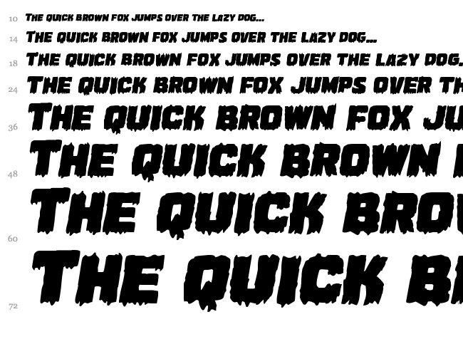 Marsh Thing font waterfall