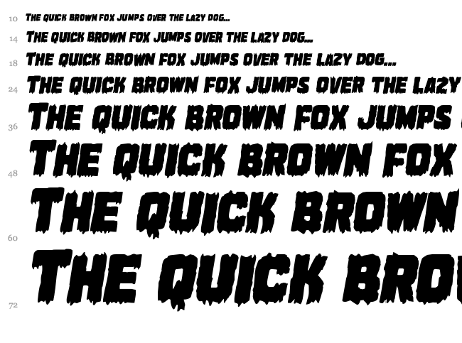 Marsh Thing font waterfall