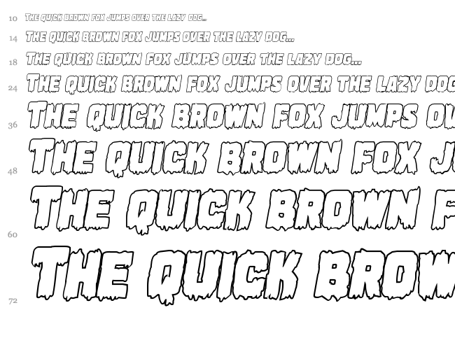 Marsh Thing font waterfall