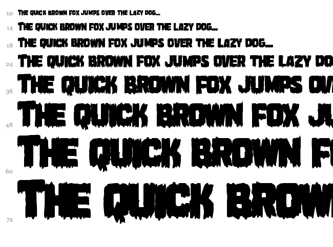Marsh Thing font waterfall