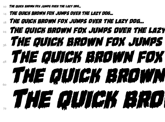Marsh Thing font waterfall