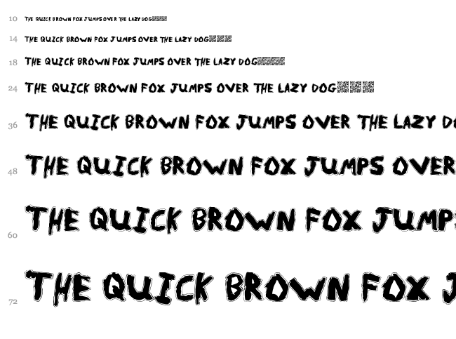 Metal Reason font waterfall