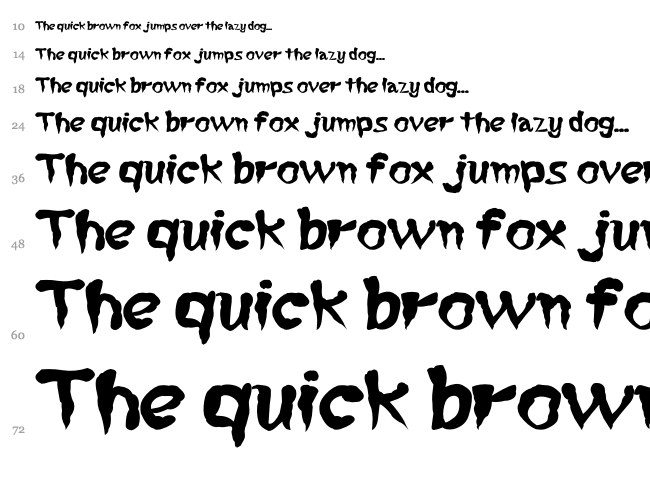 Notorious font waterfall