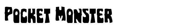 Pocket Monster font preview