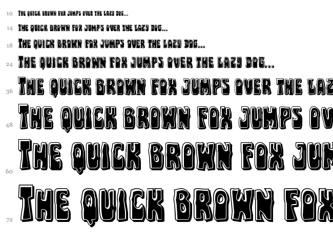 Pocket Monster font waterfall