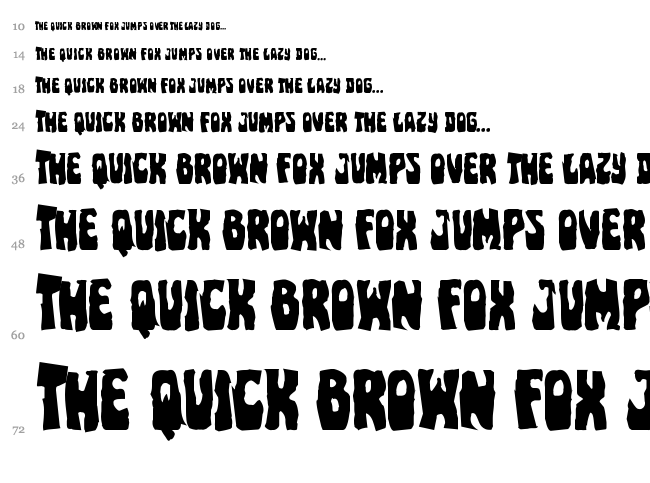 Pocket Monster font waterfall