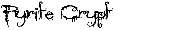 Pyrite Crypt font