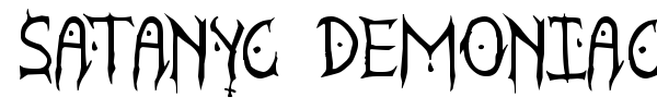 Satanyc Demoniac St font