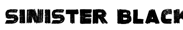 Sinister Black font