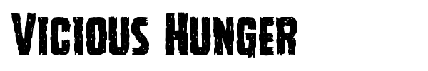 Vicious Hunger font preview