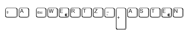 Aa Qwertz-Tasten font