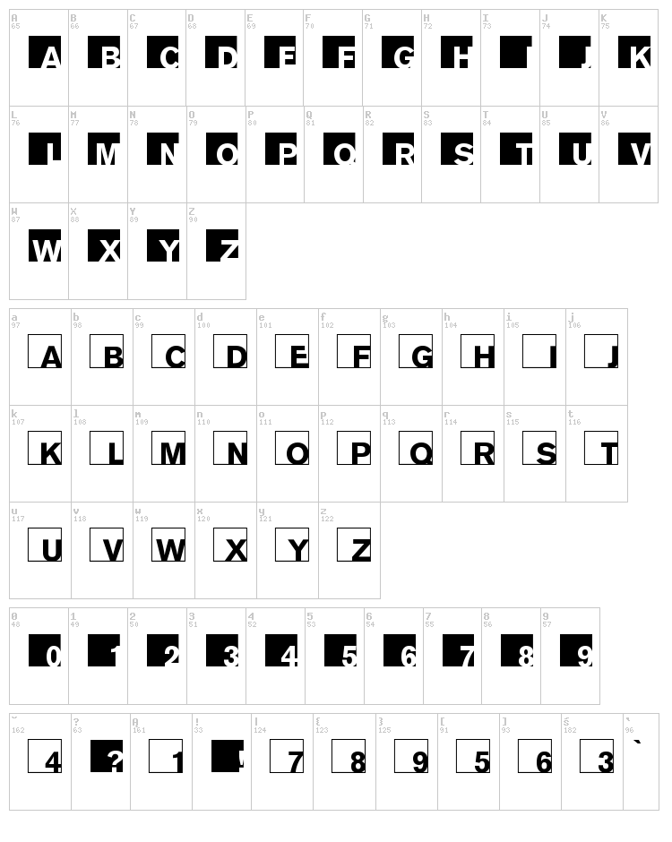 ABC Logos XYZ font map