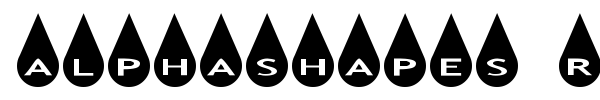 AlphaShapes Raindrops font preview