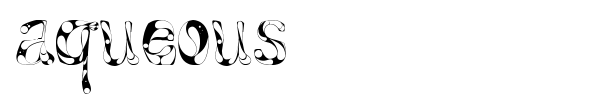 Aqueous font
