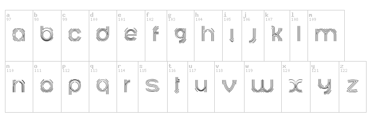 Ariadne font map