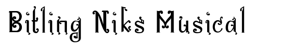 Bitling Niks Musical font