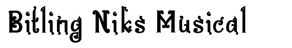 Bitling Niks Musical font preview