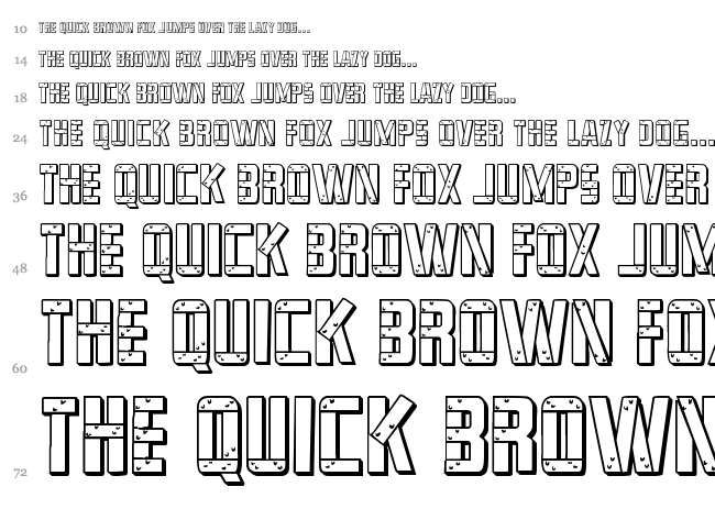 Frank-n-Plank font waterfall