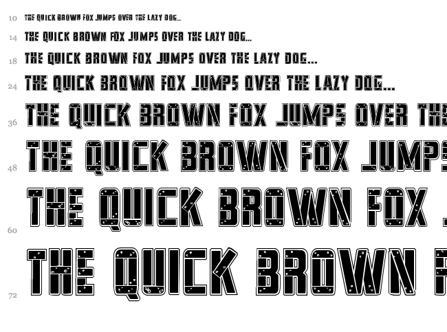 Frank-n-Plank font waterfall