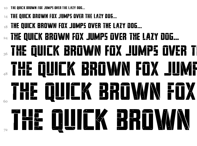 Frank-n-Plank font waterfall