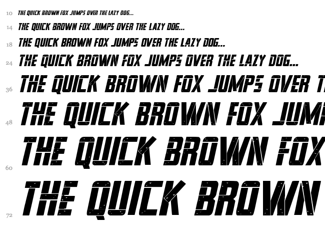 Frank-n-Plank font waterfall