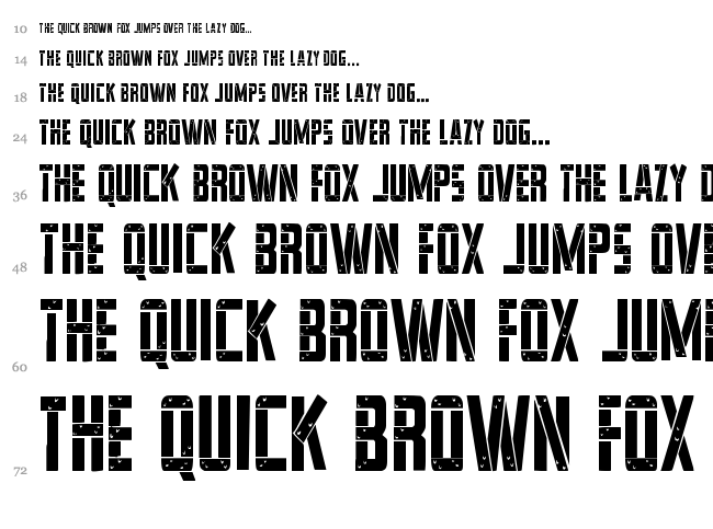 Frank-n-Plank font waterfall