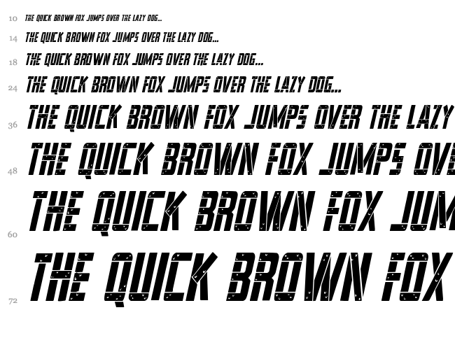 Frank-n-Plank font waterfall